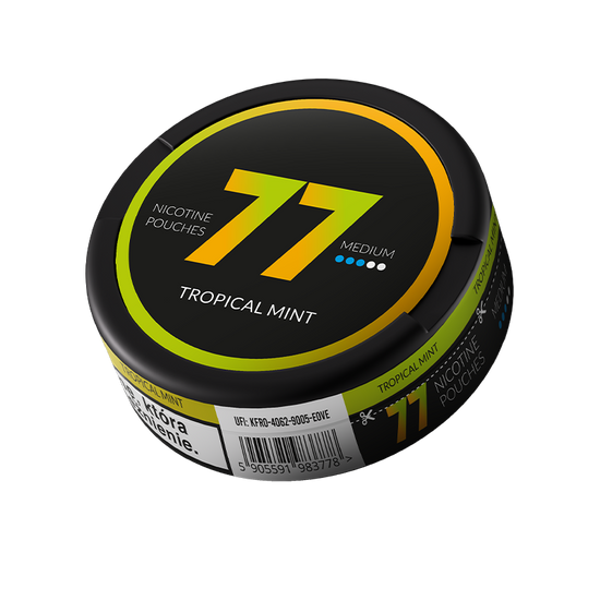 77 Nicotine Pouches Tropical Mint 10mg - 5 Pack