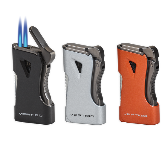 Vertigo Nitro Double Torch Lighter with Cigar Punch