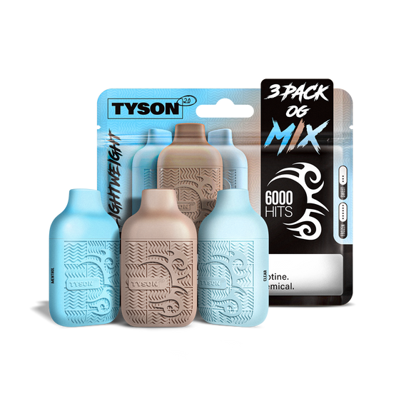 Tyson 2.0 Lightweight 6000 Hits 3 Pack Vape OG Mix