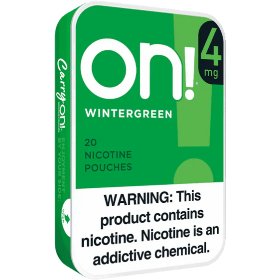 ON! Wintergreen Nicotine Pouches (5 Pack) - 4mg