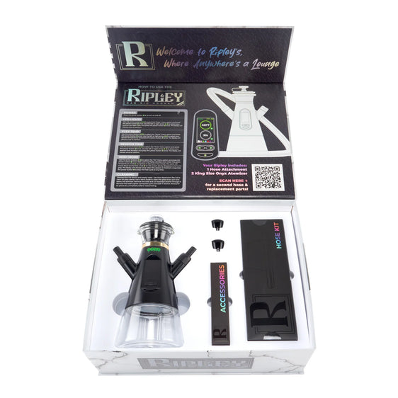 Ooze Ripley Dab Rig Hookah - Black