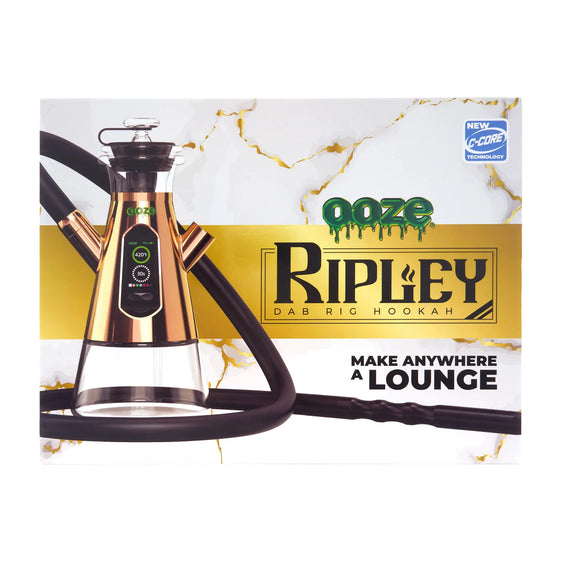 Ooze Ripley Dab Rig Hookah - Gold