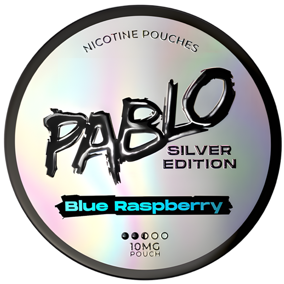 Pablo Silver Edition Blue Raspberry 10mg Nicotine Pouches (5 Pack)
