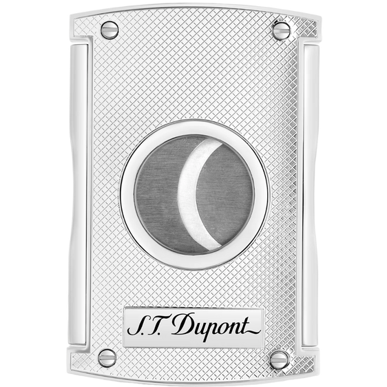 S.T. Dupont 2-in-1 Cigar Cutter & Stand – Chrome Grid