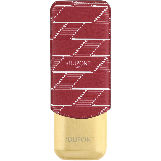 S.T. Dupont Monogram 1872 Double Cigar Case – Burgundy & Gold