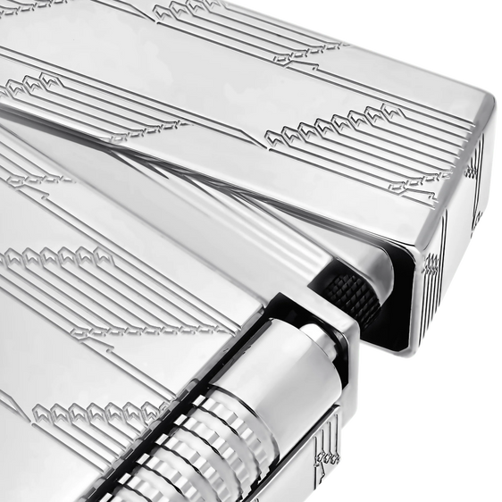 S.T. Dupont Le Grand Lighter – Monogram 1872 Silver