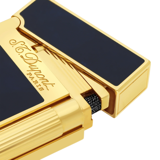 S.T. Dupont Ligne 2 Lighter – Blue Lacquer & Yellow Gold