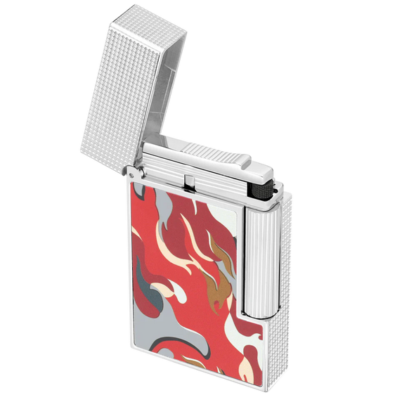 S.T. Dupont Ligne 2 Lighter – Microdiamond Head Red Camo Lacquer