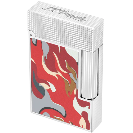 S.T. Dupont Ligne 2 Lighter – Microdiamond Head Red Camo Lacquer