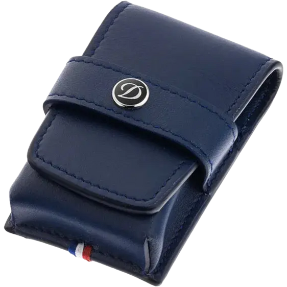 S.T. Dupont Line D Leather Lighter Case – Blue