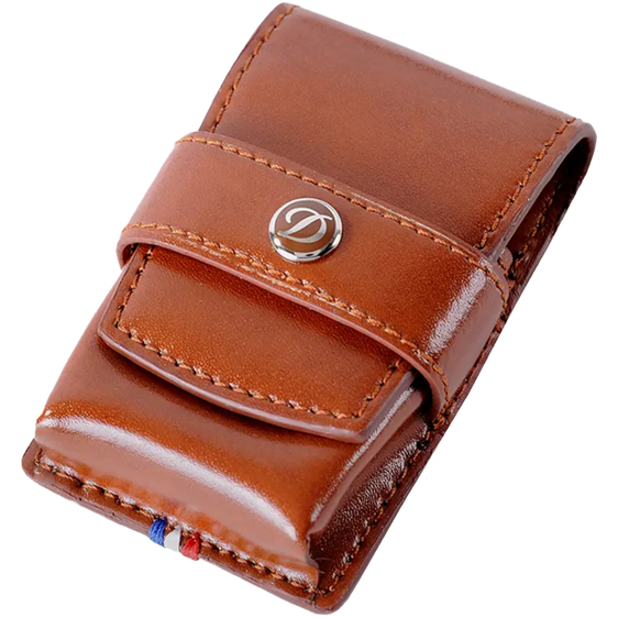 S.T. Dupont Line D Leather Lighter Case – Brown