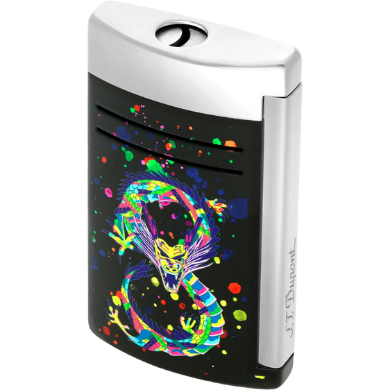 S.T. Dupont Maxijet Lighter – Glossy Black Dragon