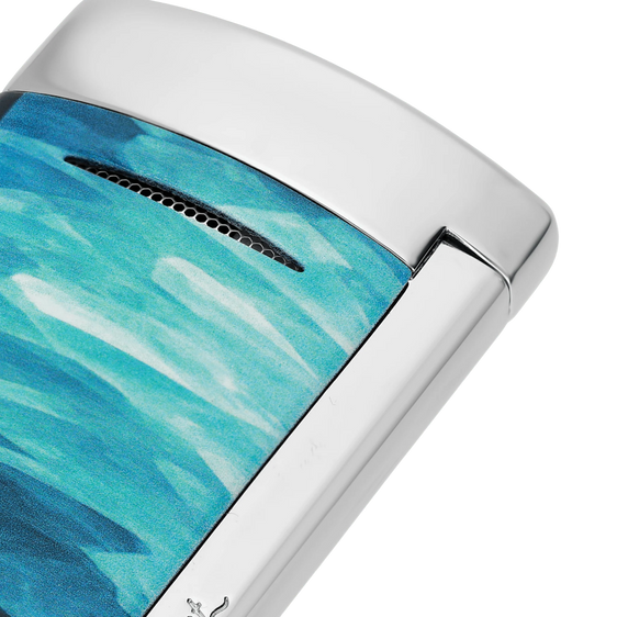 S.T. Dupont Minijet Géode Lacquered Lighter – Blue