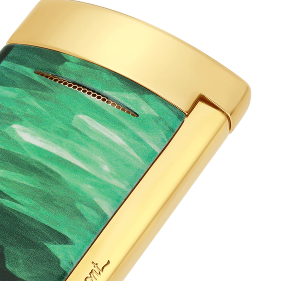 S.T. Dupont Minijet Géode Lacquered Lighter – Green
