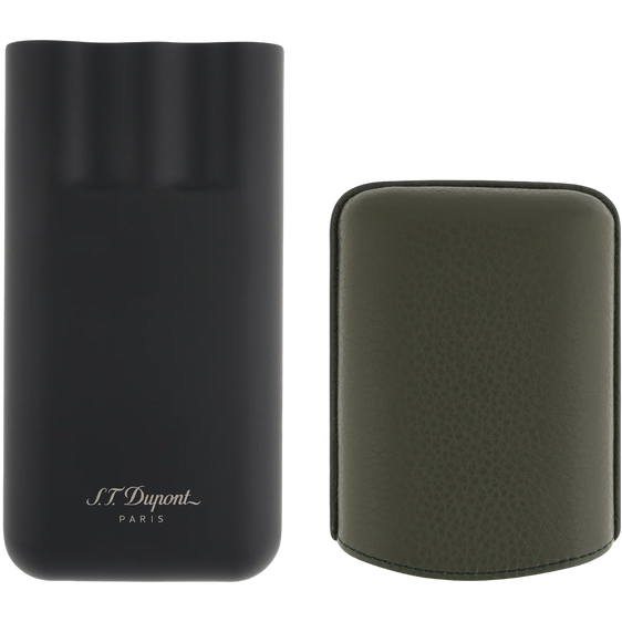 S.T. Dupont Triple Cigar Case – Khaki Matte Grained