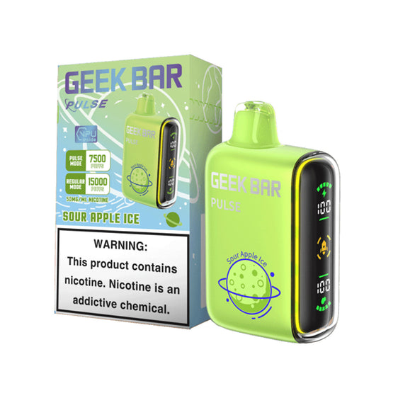 Geek Bar Pulse 15000 Puffs Disposable Vape - Sour Apple Ice