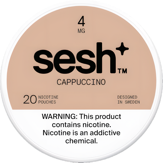 Sesh+ Cappuccino Nicotine Pouches (5 Pack) - 4MG
