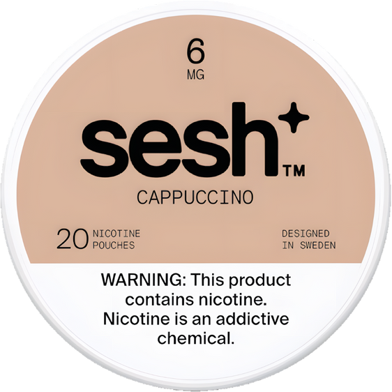 Sesh+ Cappuccino Nicotine Pouches (5 Pack) - 6MG