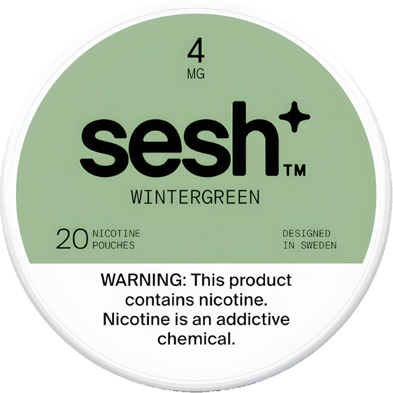 Sesh+ Wintergreen Nicotine Pouches (5 Pack) - 4MG