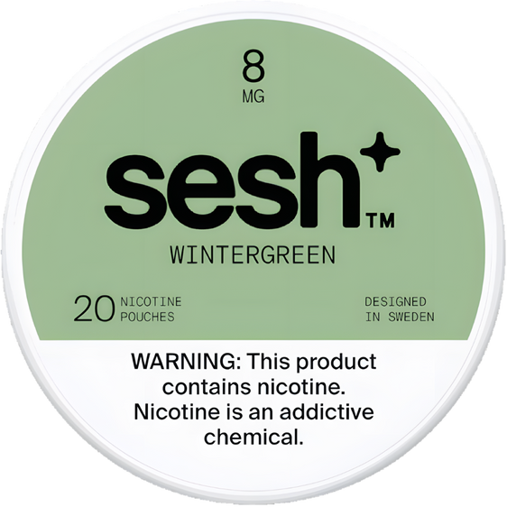 Sesh+ Wintergreen Nicotine Pouches (5 Pack) - 8MG