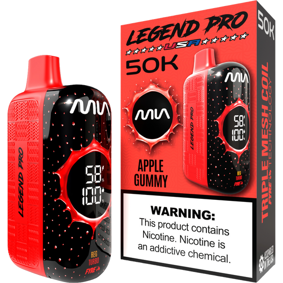 MIA Legend Pro 50K Puffs Disposable Vape - Apple Gummy