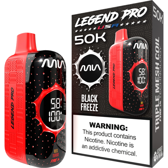 MIA Legend Pro 50K Puffs Disposable Vape - Black Freeze