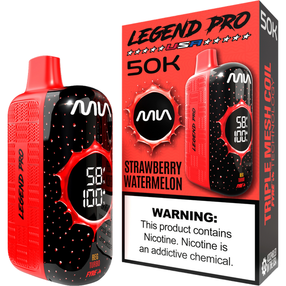MIA Legend Pro 50K Puffs Disposable Vape - Strawberry Watermelon