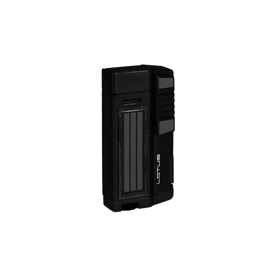 Lotus 55 Droid Double Flame Torch Lighter and Punch Cutter - Black & Gray