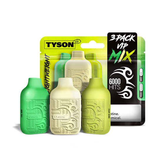 Tyson 2.0 Lightweight 6000 Hits 3 Pack Vape VIP Mix