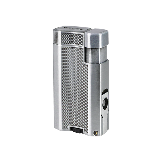 Vector Vmotion Double Flame Lighter - Chrome & Black 2-Tone