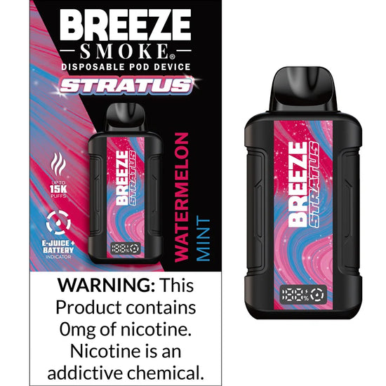 Breeze Stratus 0% Nicotine Disposable Vape (15,000 Puffs)