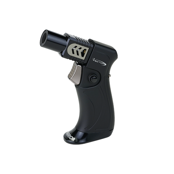 Vector Warrior Jet Torch Table Lighter - Black Rubber Matte