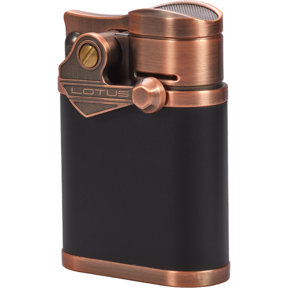Lotus Winston Table Lighter - Copper Brushed & Black