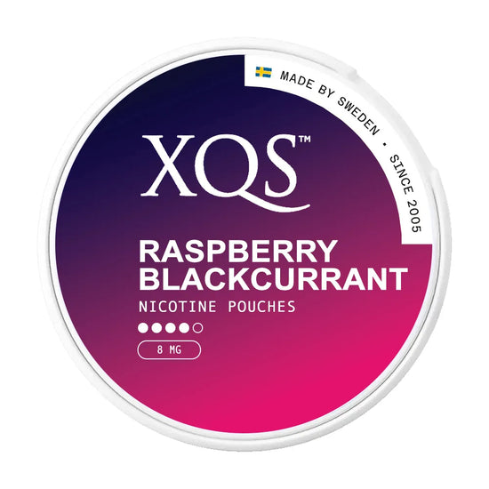 XQS Nicotine Pouches Raspberry Blackcurrant - 8MG