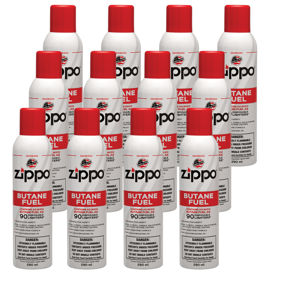 Zippo Odorized Butane Fuel 9.8 fl oz - 12 Pack
