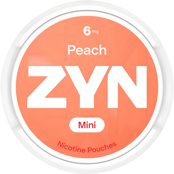 ZYN Peach Mini Nicotine Pouches (5 Pack) - Peach 6mg (15 Pouches)