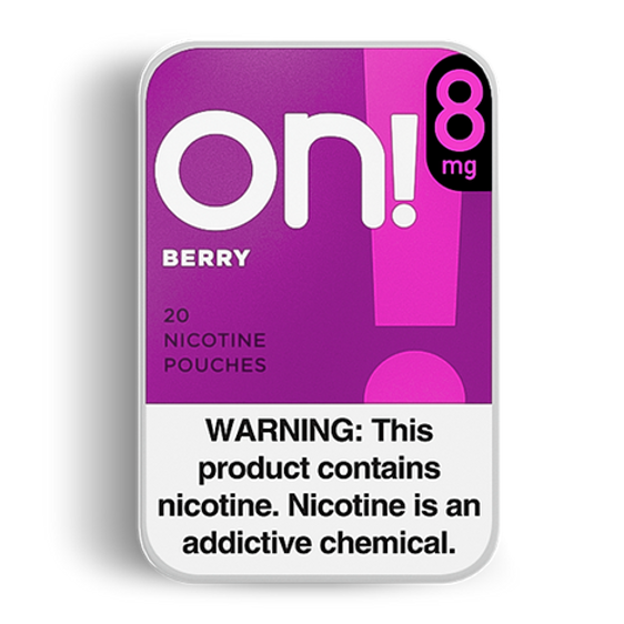 ON! Berry Nicotine Pouches - 5 Pack - 8mg