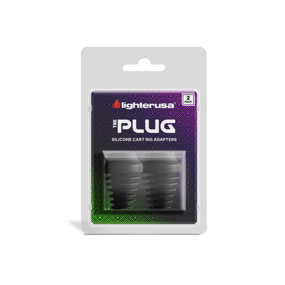 Lighter USA The Plug Silicone Cart Rig Adapter 2-Pack - Midnight