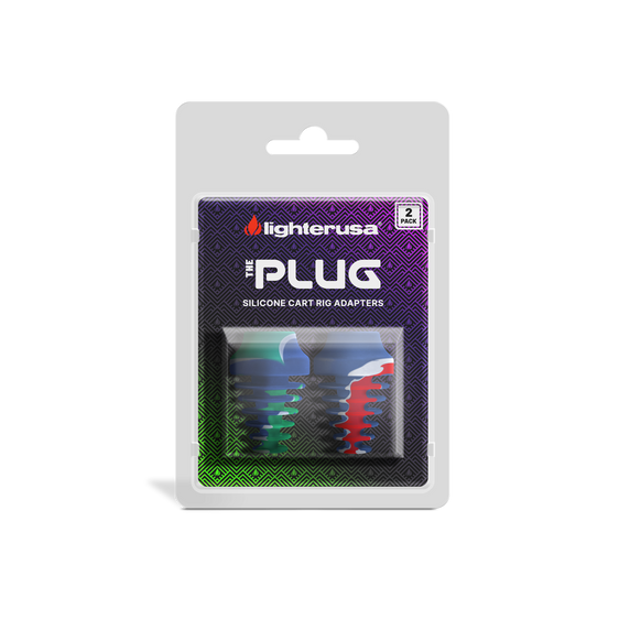 Lighter USA The Plug Silicone Cart Rig Adapter 2-Pack - Snow Cones