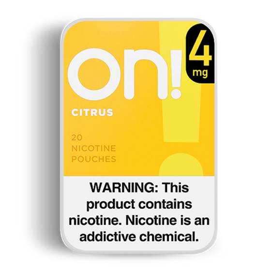ON! Citrus Nicotine Pouches - 5 Pack - 4mg