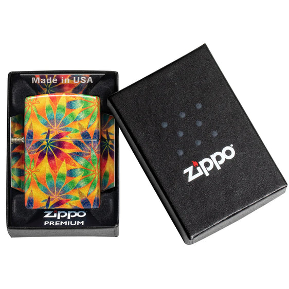 Zippo Lighter - Colorful Cannabis