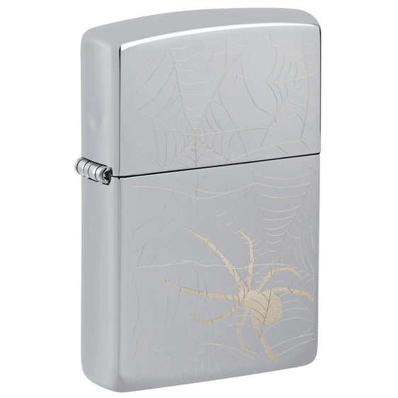 Zippo Lighter - Spider Web Design