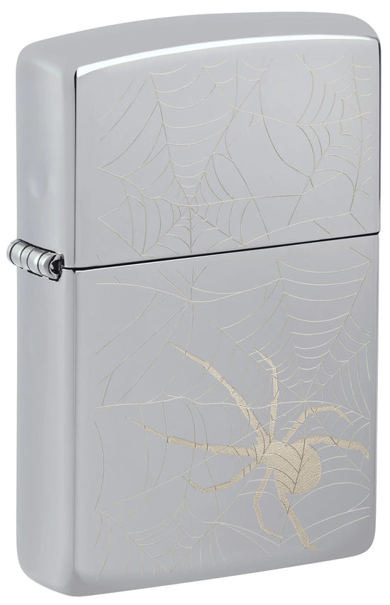 Zippo Lighter - Spider Web Design