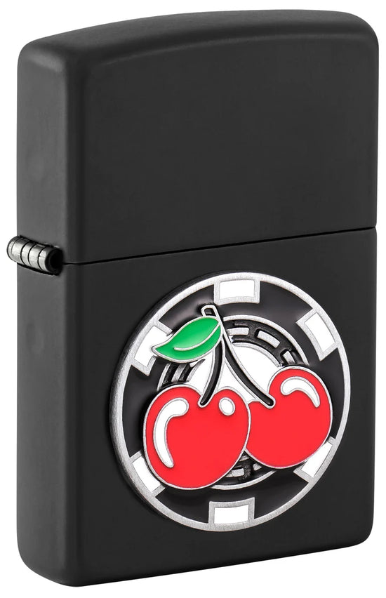 Zippo Lighter - Poker Chip with Lucky Cherries