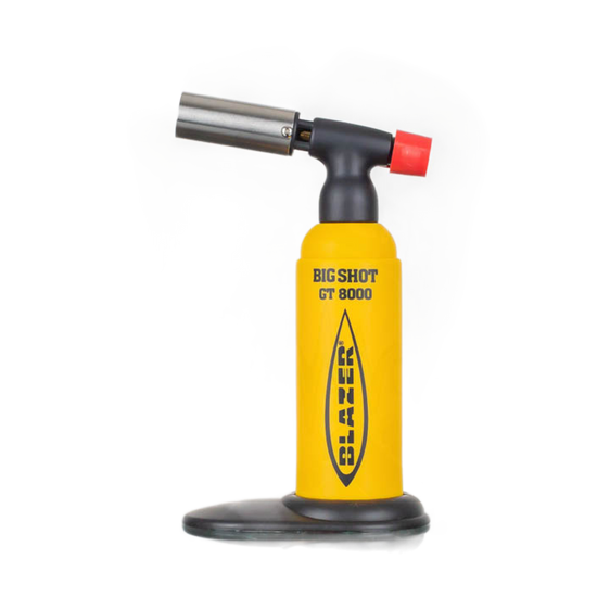 The Big Shot Anti-Flare Butane Torch Lighter by Blazer - Yellow & Black