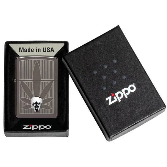 Zippo Lighter - Cannabis Crystal Skull