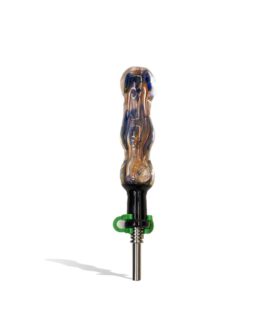 Black Top & Gold Body Nectar Collector - 10 MM Stainless Steel Tip