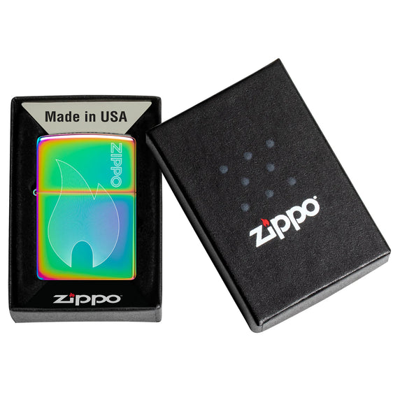Zippo Lighter - Multi-Color Flame
