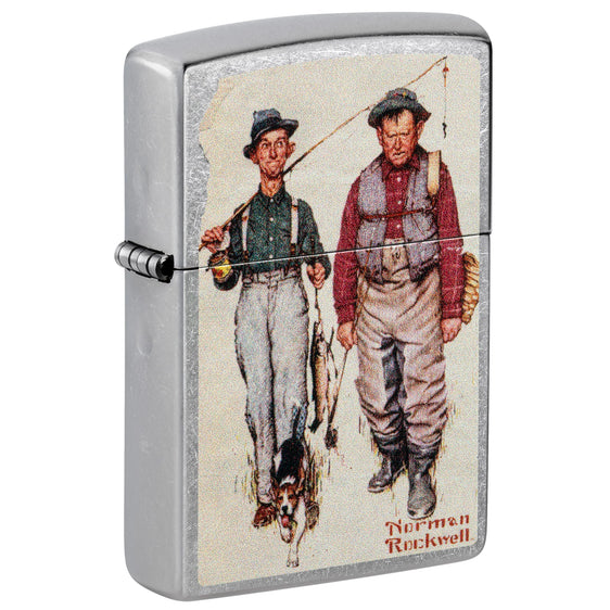 Zippo Lighter - Norman Rockwell "Two Old Men and a Dog"