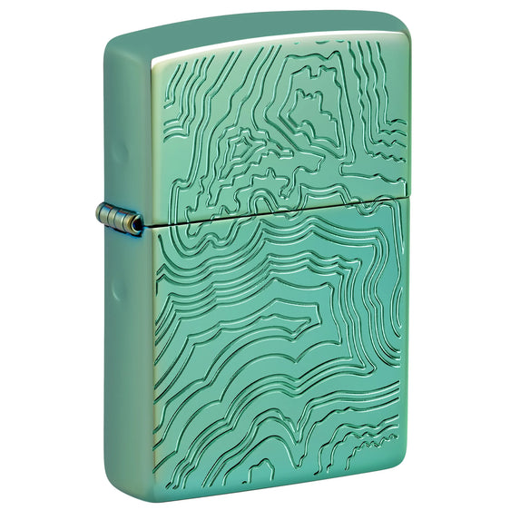 Zippo Lighter - Topographical Map